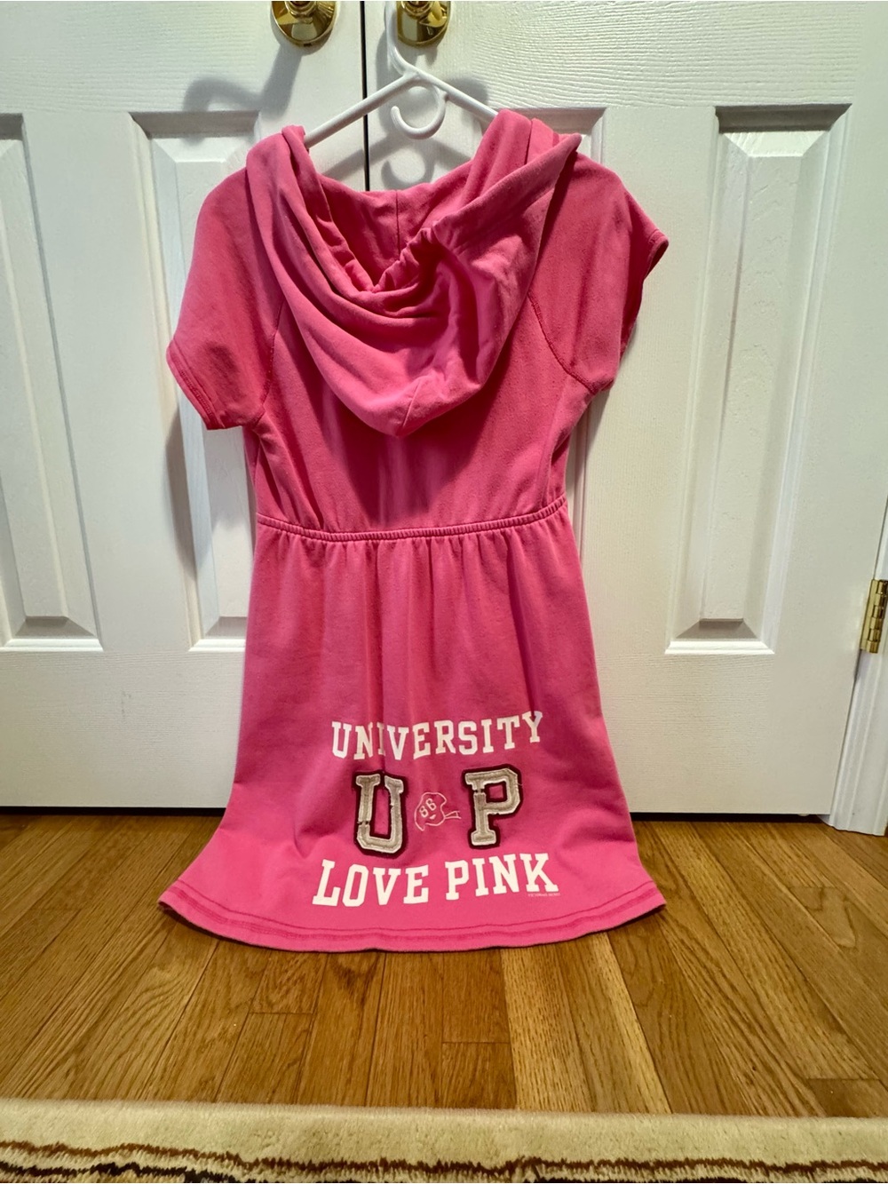 PINK Victoria's Secret Hot Pink Hoodie Midi Dress - Picture 2 of 3